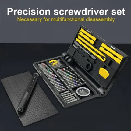 Jeu de tournevis électriques de précision 71 en 1, en acier allié de haute dureté S2 avec lumière LED, outil de réparation multifonction pour caméra, bricolage