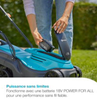 Tondeuse sans fil GARDENA EasyMax 32/18V P4A Solo avec largeur de coupe de 32 cm