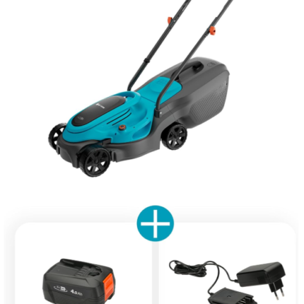 Rassegna tagliaerba a batteria GARDENA EasyMax 32/18V P4A con batteria da 4 Ah e caricabatterie
