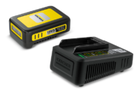Kit batterie Kärcher Battery Power 18 V 2,5 Ah avec chargeur rapide compatible avec tous les outils Kärcher Battery Power 18 V.