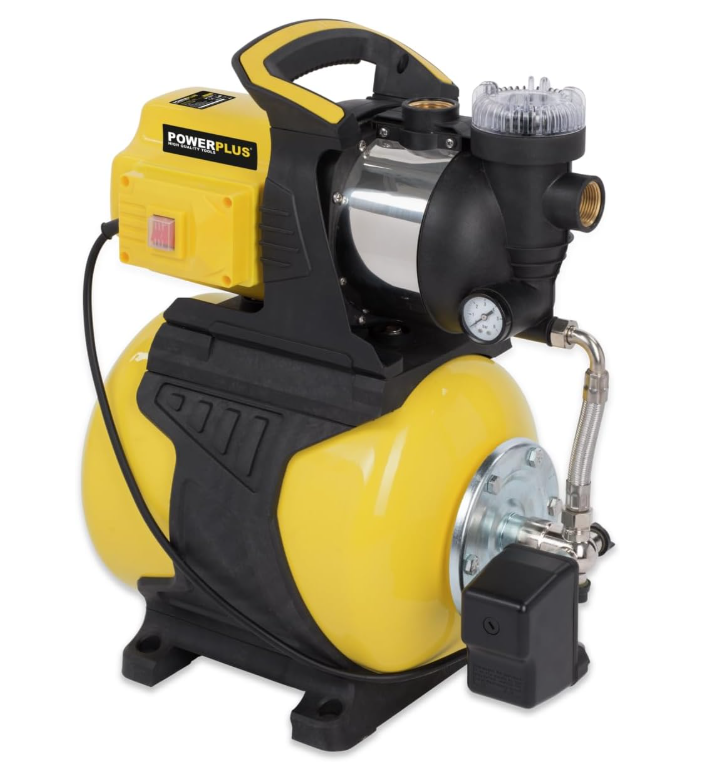 Pompe à eau électrique Powerplus POWXG9573 groupe hydrophore 1000 W avec réservoir 19 L 1 61