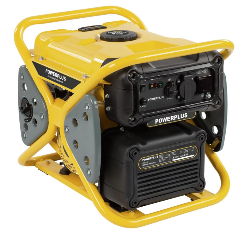 Générateur inverter Powerplus POWX5230 3200 W Generador inversor Powerplus POWX5230 de 3200 W con tecnología AVR y pantalla digital.