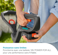 Desbrozadora inalámbrica GARDENA EasyCut 23/18V P4A con batería y cargador.