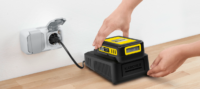 Kit batterie Kärcher Battery Power 18 V 2,5 Ah avec chargeur rapide compatible avec tous les outils Kärcher Battery Power 18 V.