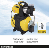 Pompe à eau électrique Powerplus POWXG9573 groupe hydrophore 1000 W avec réservoir 19 L