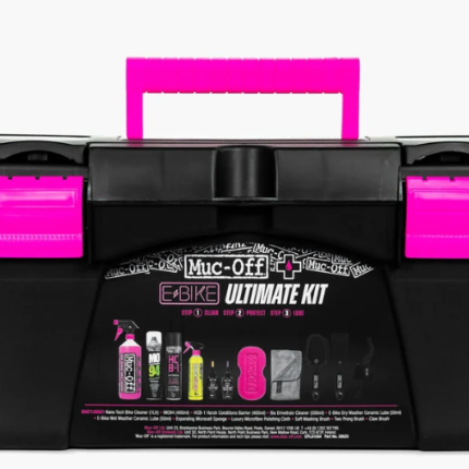 Muc-Off Ultimate eBike Kit avec boîte à outils complète pour le nettoyage, la protection et la lubrification des vélos électriques