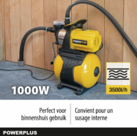 Pompe à eau électrique Powerplus POWXG9573 groupe hydrophore 1000 W avec réservoir 19 L
