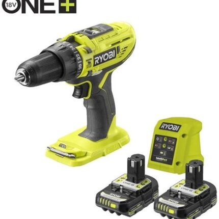 Perceuse à percussion Ryobi R18PD32-2C20GP 18V ONE+ avec batteries