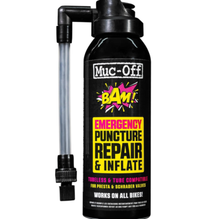 Muc-Off BAM! Spray sigillante per forature da 125 ml per pneumatici tubeless e camere d'aria, compatibile con MTB, Gravel, Strada e Ciclocross.