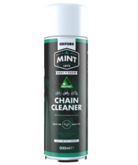 Kit d'entretien chaîne moto MINT by Oxford avec nettoyant, lubrifiant et brosse