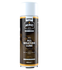 Kit d'entretien chaîne moto MINT by Oxford avec nettoyant, lubrifiant et brosse